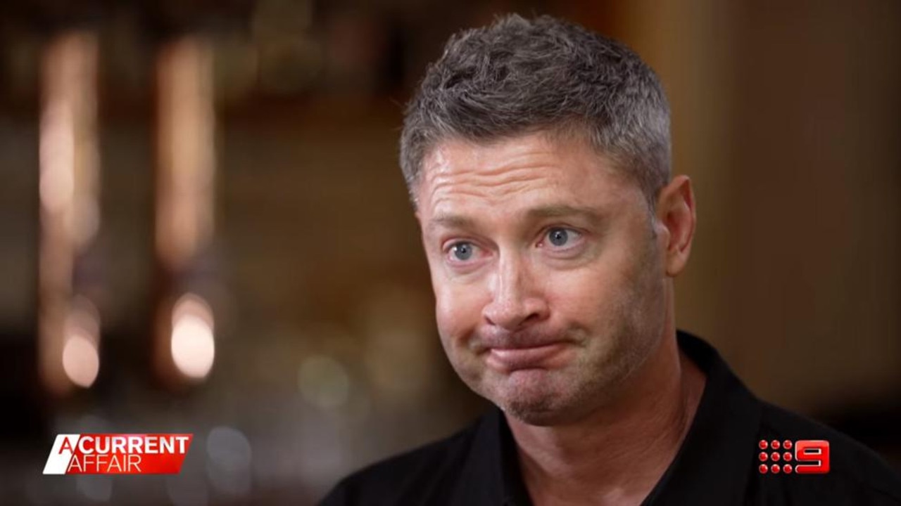 Michael Clarke was probed with a barrage of questions about the incident on last night’s show. Picture from Channel Nine.