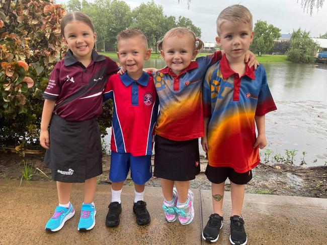 Best f riends all starting preschool: Ellie, Ethan, Sophie, and James