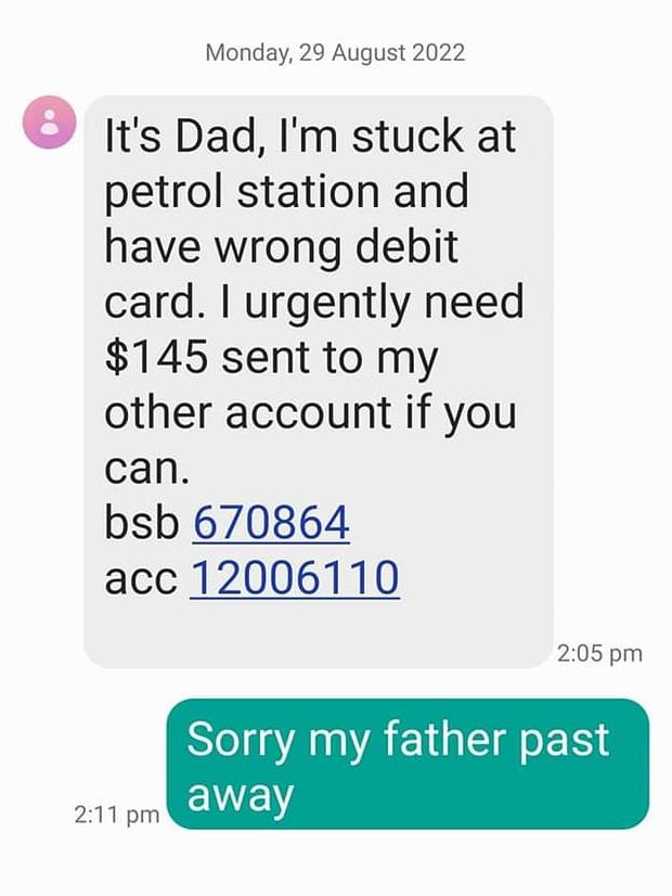 One scammer was unaware of his audience. Picture: Facebook