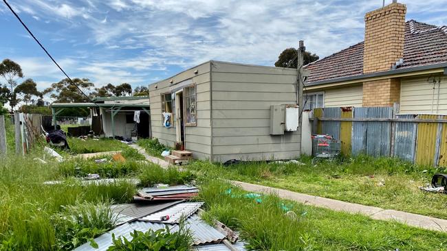 An alleged squatter house near West Esplanade Park in St Albans.