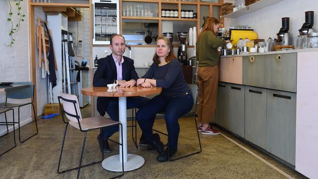 Tom and Szilvia Elesits are trying to save Walk Don't Run Cafe through crowd-funding. Picture: Josie Hayden