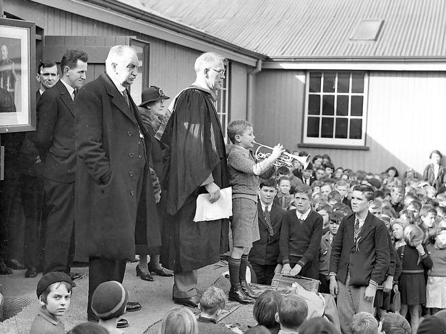 Empire Day observance in Hobart schools in 1935. Empire Day, later renamed ‘Commonwealth Day’, was probably the closest thing to what we now observe as Australia Day, according to Charles Wooley. Picture: Courtesy of the Mercury Historical Archive Collection