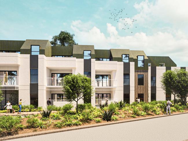 An artist's impression of the proposed social and affordable development in Bowden.