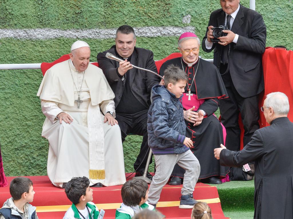 Pope Francis shared his conversation with the boy after asking the child’s permission. Picture: Getty Images