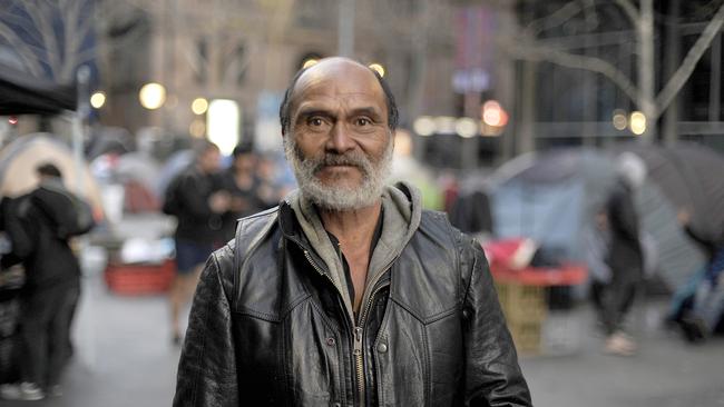 Lanz Priestly stands at Martin Place. Picture: AAP