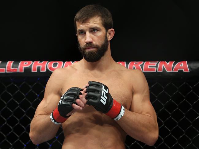 UFC Fight Night Sydney at All Phones Arena in HomebushLuke Rockhold from USA defeats Michael Bisping in the main event. Luke before the fight starts.