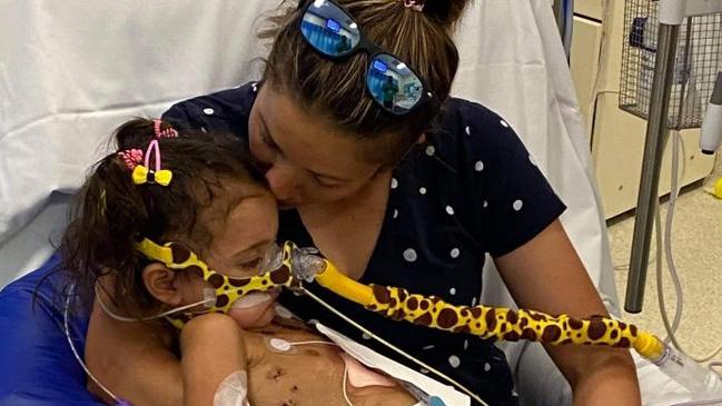 Kingaroy toddler Charli Goodrich with her Mum Letisha Goodrich.