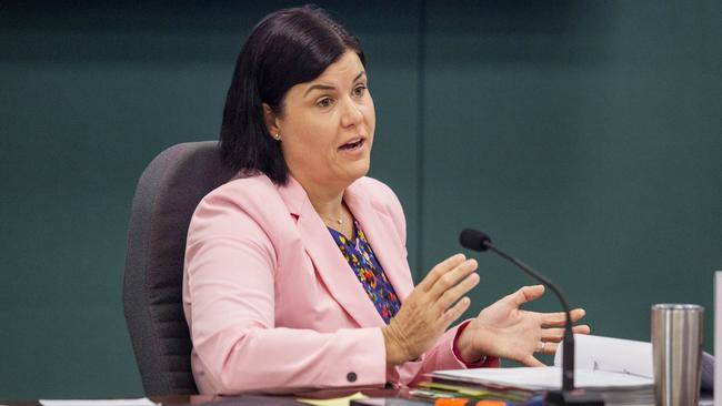 Chief Minister Natasha Fyles argued ICAC was not facing funding cuts. Picture: Floss Adams