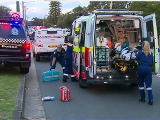 Emergency services were called to the scene. Picture: 9 News