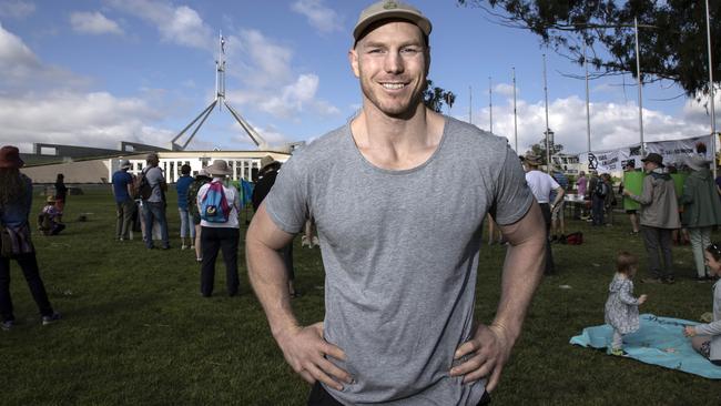 Former Wallaby and independent ACT Senate candidate David Pocock. Picture: NCA NewsWire / Gary Ramage