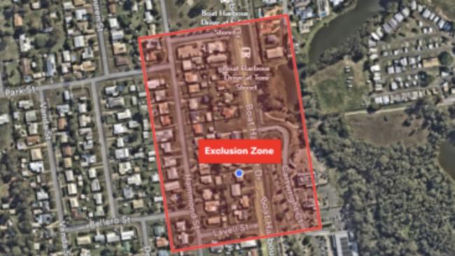 Police have increased the exclusion zone in Urangan following the declaration of an emergency declaration