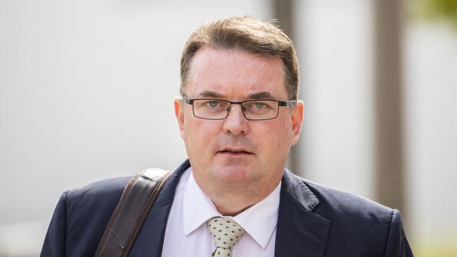 Ex-Logan mayor Luke Smith arrives at Beenleigh Magistrates Court in Brisbane, Friday, January 24, 2020. A former Queensland mayor accused of perjury and official corruption will face a second day of his committal hearing. (AAP Image/Glenn Hunt)