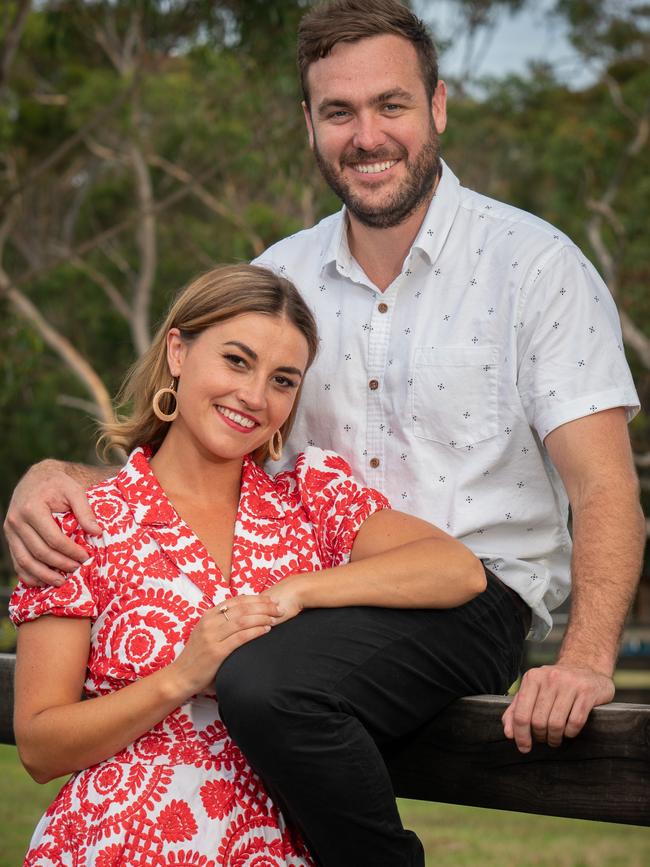 Farmer Andrew Guthrie and Jess Nathan.