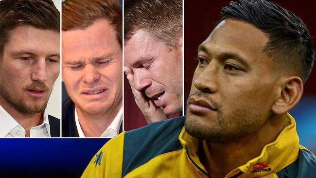 The treatment of Cameron Bancroft, Steve Smith and Dave Warne differs greatly from the treatment of Israel Folau.