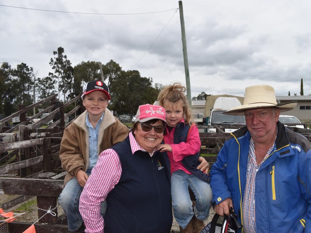 Sandra and Bruce Passmore, with grandchildren Lane and Evie