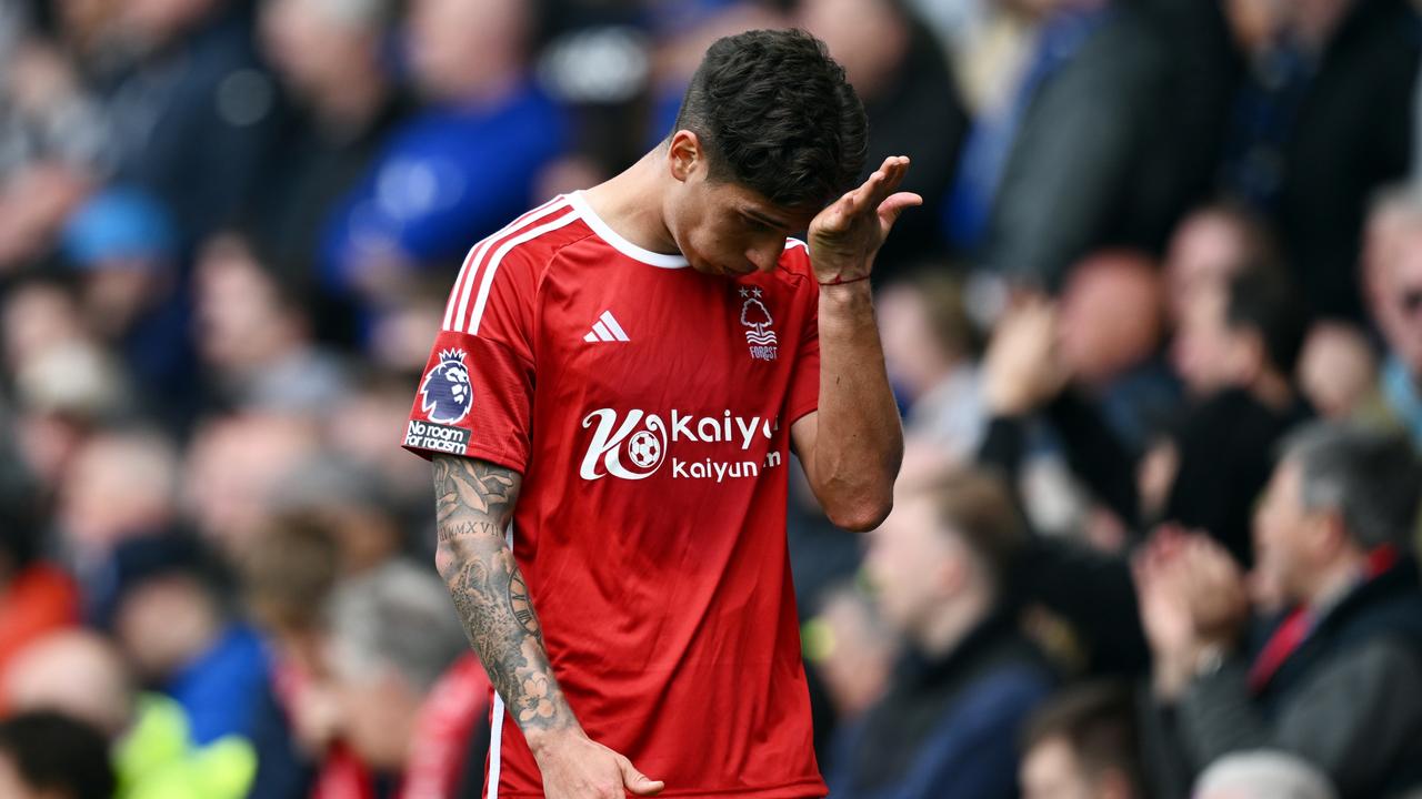 Nottingham Forest copped several controversial calls in their must-win clash against Everton. (Photo by Gareth Copley/Getty Images)