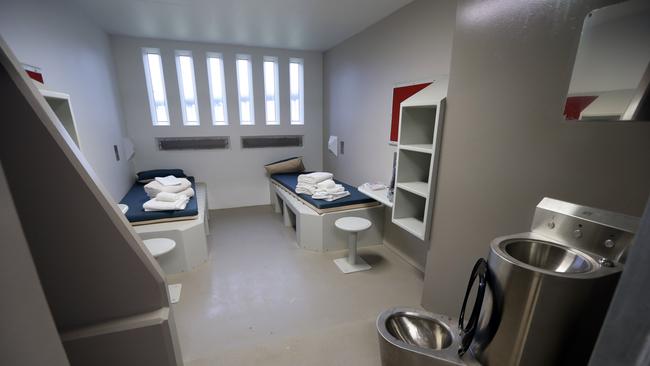 A typical cell inside maximum security jail facilities at Cessnock.