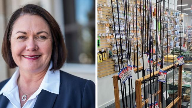 Former deputy premier for WA, Liz Harvey is selling her late husband's tackle shop after new fishing regulations emerged in WA. Picture: Bluewater Tackle World / Facebook