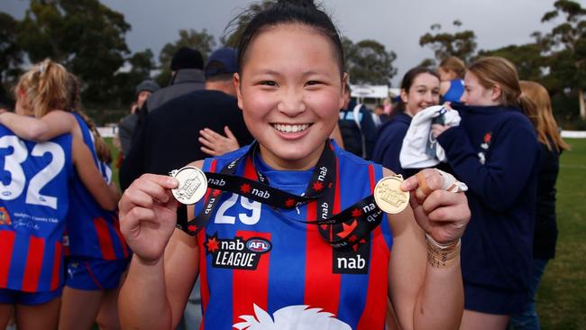 The Oakleigh Chargers coach says Amanda Ling deserves a crack at higher levels of footy following a starring display. Picture: NAB League