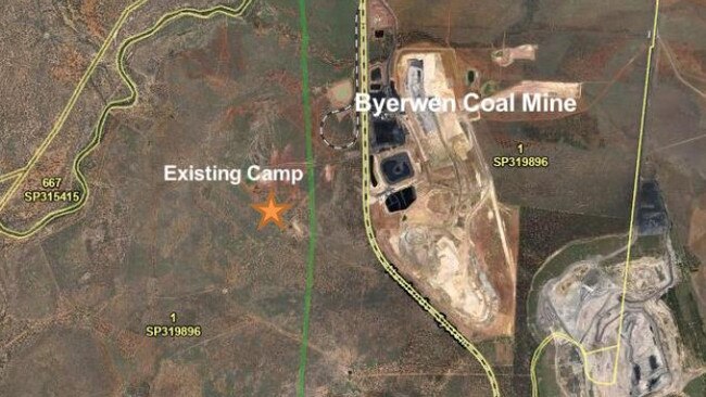 The proposed location for the QCoal workers camp near the Byerwen coal mine. Picture: Contributed