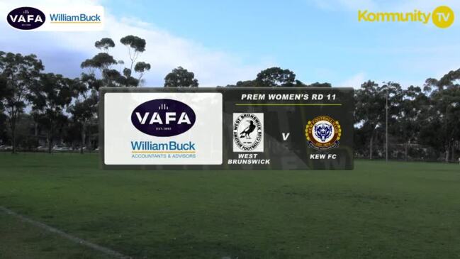 Replay: VAFA Round 11 - West Brunswick v Kew (Women - Senior)