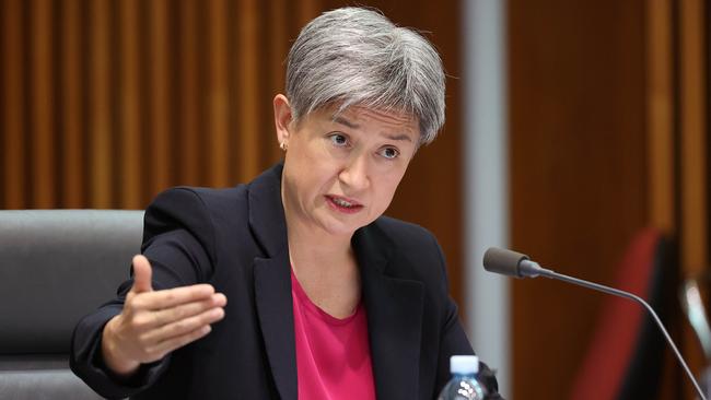 Labor Senator Penny Wong has criticised Defence Minister Peter Dutton for explicitly discussing Taiwan in the context of military conflict. Picture: NCA Newswire / Gary Ramage