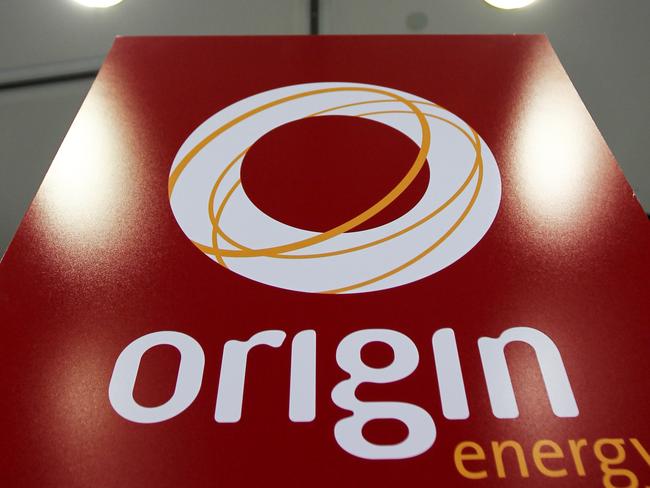 The logo of Origin Energy Ltd. is displayed at the company's headquarters in Sydney, Australia, on Wednesday, Dec. 15, 2010. CLP Holdings Ltd. and Origin Energy Ltd. agreed to buy New South Wales electricity assets for A$5.3 billion ($5.3 billion), outbidding AGL Energy Ltd. to gain customers in Australia's most-populous state. Photographer: Ian Waldie/Bloomberg