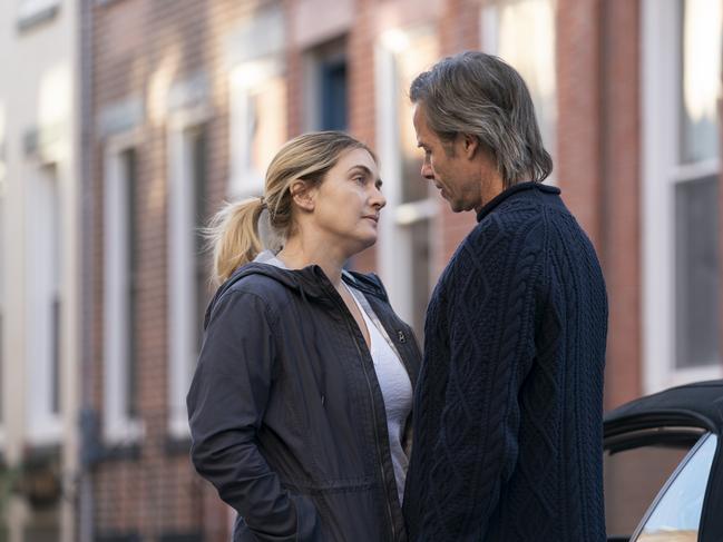 Kate Winslet and Guy Pearce in Mare of Easttown. Source: HBO