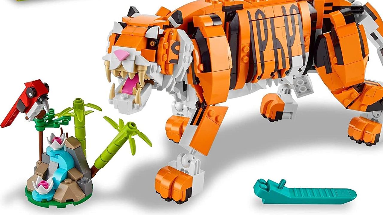 LEGO Creator 3 in 1 set with tiger has been listed among Amazon Australia’s Top 100 Toys. Picture: Supplied