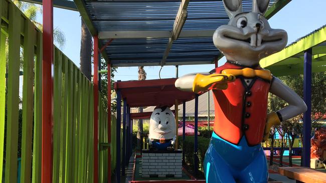 Bugs Bunny and Humpty Dumpty at Ermington Putt Putt.