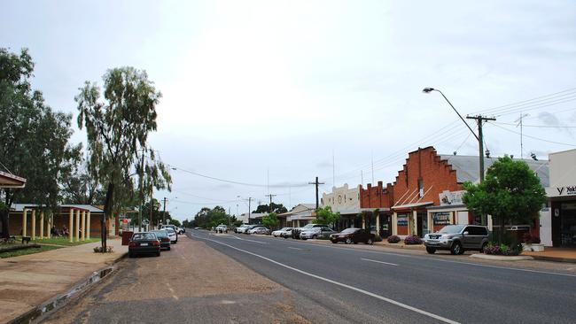 The town of Mungindi sits on the New South Wales-Queensland border.