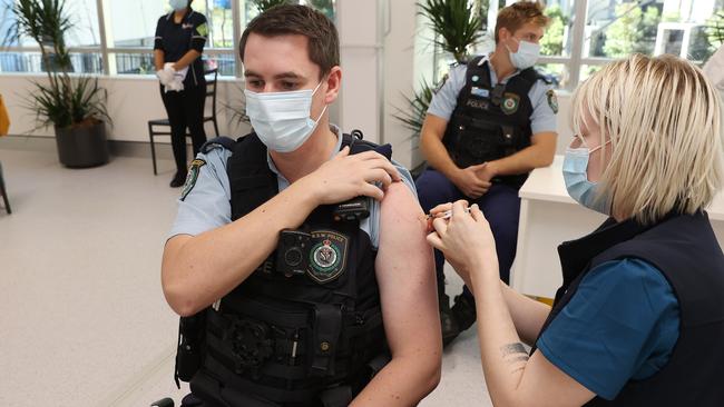 Frontline workers such as police will be the first to get their vaccinations Picture: David Swift