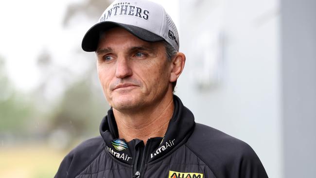 SYDNEY, AUSTRALIA - NewsWire Photos SEPTEMBER 26, 2024: Penrith Panthers coach Ivan Cleary pictured speaking to media at Panthers Rugby League Academy, Penrith.Picture: NewsWire / Damian Shaw