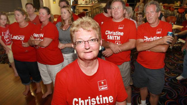 ALP candidate for Burleigh Christine Smith pictured at the Burleigh junior rugby league club after she conceded.