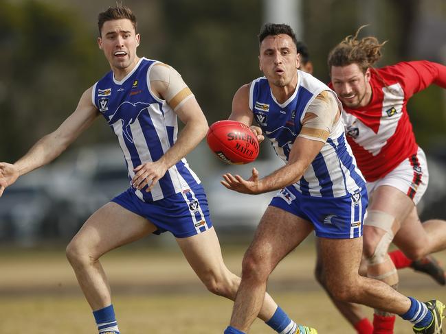 MPNFL Division 2: Langwarrin v Red Hill. #3 Langwarrin and # 3 Red Hill. Picture: Valeriu Campan