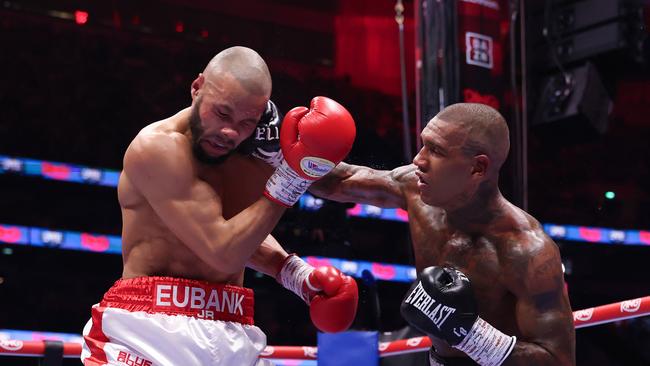 Chris Eubank defeated Conor Benn (right) in their grudge match. (Photo by Richard Pelham/Getty Images)