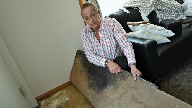 Brigitte Hordern has been begging Housing Tasmania to fix her mould problem. Picture: Kenji Sato