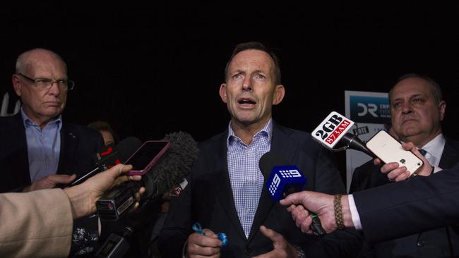 Tony Abbott has accused government MPs of launching a “serious attack” on Malcolm Turnbull’s leadership. Picture: Hollie Adams