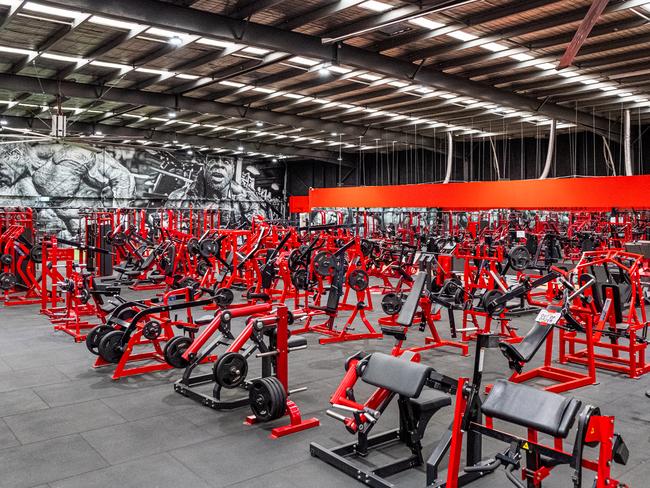 The Muscle City Gym in Mount Waverley is seen empty following the forced closure of Gyms. Picture: Getty