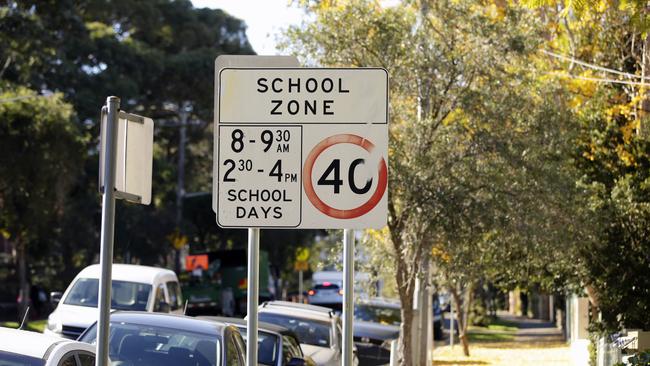 New school zones have been installed outside the new Bella Vista and North Kellyville public schools.