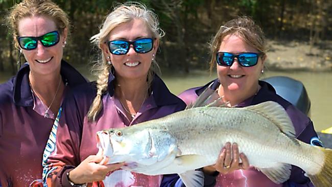 Dirty Oars team members, Mel Bowen (left), Johanna Clark and Mel Krollig, were convincing winners of the Shady Lady Classic at Shady Camp, with Mel taking out Champion Angler as well