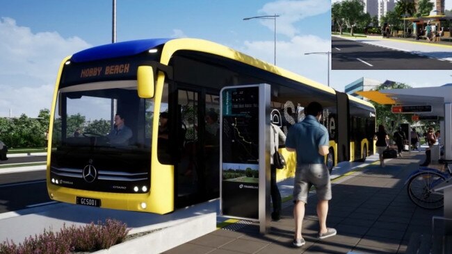 New faster buses proposed as part of a rapid transit plan for east west bus links on the Gold Coast.