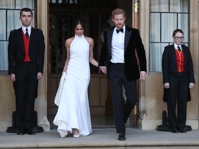 The Sussexes, pictured on the way to their 2018 wedding reception, enjoy the finer things in life. Picture: AFP