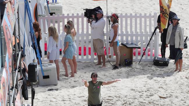 Action on the set of Reef Break at Miami on the Gold Coast. Picture Glenn Hampson