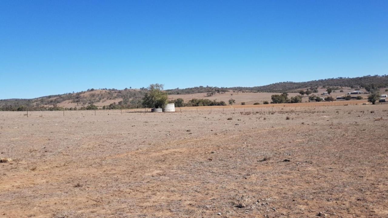 There is nothing but dirt left on this Tenterfield farm after at least two years without decent rainfall.