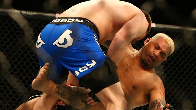 UFC - Adelaide Entertainment Centre. Mark Hunt v Stipe Miocic in the Heavyweight bout. Photo Sarah Reed.