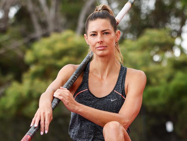 15/12/2024Amanda Bisk a pole vaulter photographed at Western Australian Athletics StadiumPic Colin Murty