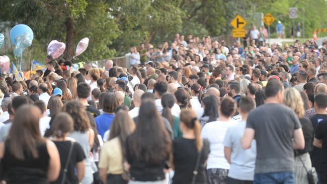 Thousands of mourners at the Oatlands vigil. Picture: Jeremy Piper