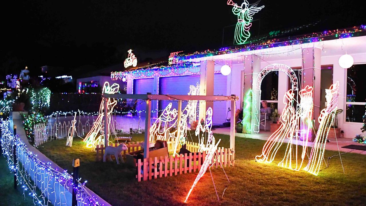 Christmas lights on Rainsford Place, Buderim. Picture: Patrick Woods.