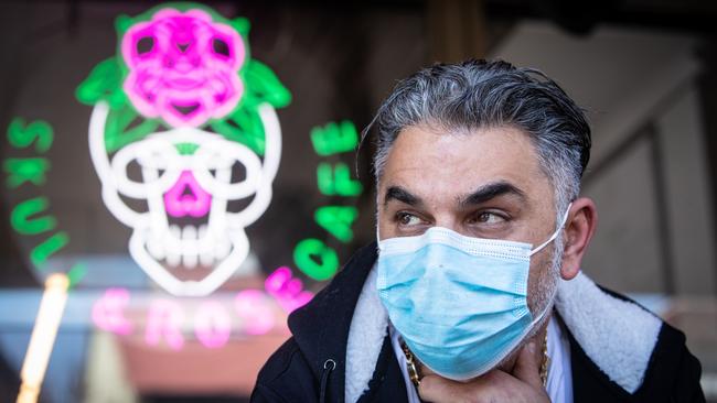 Abraham Nasr, owner of The Skull and Rose Cafe, which was shut down by police. Picture: Julien Andrews/NCA NewsWire